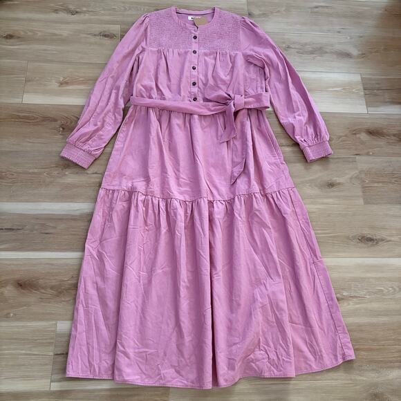 Boden Cecily Cord Midi Dress Pink Haze 14R - Picture 1 of 12